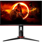 AOC Q24G2A/BK 23.8" gaming monitor Zwart/rood, 2x HDMI, DisplayPort, AMD Freesync, 165 Hz
