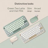 ASUS Marshmallow Keyboard KW100, toetsenbord Donkergroen, US lay-out, Scissor switches, 75%, Bluetooth® Low Energy (BLE) 5.0