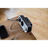 Brennenstuhl estilo Duplex stekkerdoos met schakelaar en overspanningsbeveiliging stekkerdoos Zwart/zilver, 1x USB C, 1x USB A