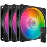 Cooler Master Mobius 120P ARGB 120x120x25 case fans Zwart, 3 stuks, 120 x 120 x 25 mm, PWM
