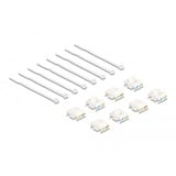 DeLOCK RJ45 Jack naar LSA Cat 6a toolfree keystone module Meerkleurig, 8 stuks