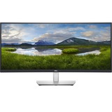 Dell P3421WM 34" Curved UltraWide Monitor Zwart/zilver, HDMI, DisplayPort, 4x USB-A, USB-B, USB-C 3.2 (5 Gbit/s)