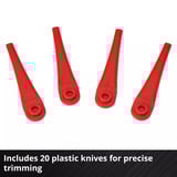 EINHELL Accu Grastrimmer GC-CT 18/2411 Li P-Solo Rood/zwart, Accu en oplader niet inbegrepen