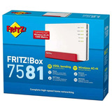 FRITZ! Box 7581 Wi-Fi 5 VDSL-router met modem refurbished Wit/rood