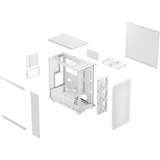 Fractal Design Epoch midi tower behuizing Wit | 2x USB-A | 1x USB-C | Tempered Glass