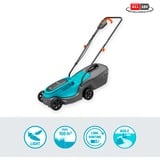 GARDENA Accugrasmaaier PowerMax 30/18V P4A Set Zwart/turquoise, Incl. Li-Ion Accu 4,0Ah, POWER FOR ALL ALLIANCE