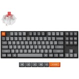 Keychron K8 Max-A1, toetsenbord Zwart, US lay-out, Keychron Super Red, 80% TKL, witte leds, OSA Double-shot PBT, USB-C | 2.4 GHz | Bluetooth 5.1