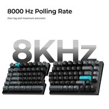 Keychron Q11 Ultra 8K Wireless Custom Mechanical Keyboard Zwart, US lay-out (QWERTY), Keychron Silk POM Banana, 100%, RGB leds, KSA double-shot PBT, hot swap, 2.4GHz | Bluetooth 5.2 | USB-C