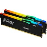 Kingston FURY 32 GB DDR5-6000 Kit werkgeheugen Zwart, KF560C30BBAK2-32, Fury Beast RGB, XMP