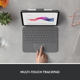 Logitech Combo Touch voor iPad (10e generatie), toetsenbord EU lay-out (QWERTY)