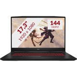 MSI GF76 Katana 12UD-003NL 17.3" gaming laptop Zwart | i7-12700H | RTX 3050 Ti | 16 GB | 512 GB SSD