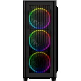 Sharkoon RGB Wave midi tower behuizing Zwart | 2x USB-A | 1x USB-C | RGB | Tempered Glass