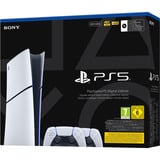 Sony Interactive Entertainment PlayStation 5 Digital Edition (Slim) - 825 GB + 2x DualSense draadloze controllers game console Wit/zwart