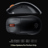 SteelSeries Rival Pro Mini gaming muis Zwart, 100 - 42.000 DPI, 8K, UWB / 6 GHz