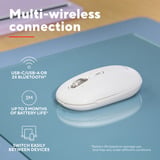 Trust Seron Draadloze Muis, Slank met Hyperscrollwiel  Wit, 1000-3200 Dpi, 2.4GHz, 2x Bluetooth, USB