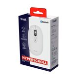 Trust Seron Draadloze Muis, Slank met Hyperscrollwiel  Wit, 1000-3200 Dpi, 2.4GHz, 2x Bluetooth, USB