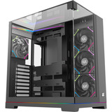 XYZ PC Gear Tesseract A-RGB midi tower behuizing Zwart | 2x USB-A | 1x USB-C | RGB | Tempered Glass