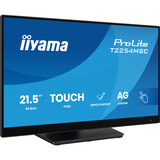 iiyama ProLite T2254MSC-B2AG 21.5" touchscreen monitor Zwart, 100 Hz, HDMI, DisplayPort, Audio, USB, touchscreen
