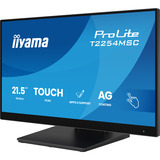 iiyama ProLite T2254MSC-B2AG 21.5" touchscreen monitor Zwart, 100 Hz, HDMI, DisplayPort, Audio, USB, touchscreen