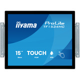iiyama ProLite TF1534MC-B8X 15" touchscreen monitor Zwart (mat), VGA, HDMI, DisplayPort, Touch, 75Hz