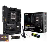 ALTERNATE Upgrade Kit TUF Gaming B650-PLUS WIFI + Ryzen 7 9800X3D + 32 GB + 2 TB SSD Zwart/lichtoranje, Moederbord, CPU, Geheugen, SSD
