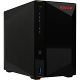 Asustor Nimbustor 2 incl. 2x WD Red Plus 4 TB harde schijf nas Zwart, LAN, USB, HDMI