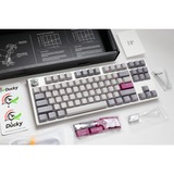 Ducky One 3 Mist Grey TKL, toetsenbord Lichtgrijs, US lay-out, Cherry MX Blue, RGB led, Double-shot PBT, Hot-swappable, QUACK Mechanics, 80%