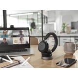 Jabra Evolve2 75 on-ear headset Zwart, Link380a, Microsoft Teams