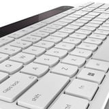 Lenovo 800 Self-Charging Bluetooth Keyboard, toetsenbord Wit, US lay-out, Plunger, Plunger switch, Bluetooth 5.1, USB-C