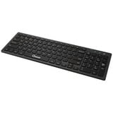 Qware Oldham draadloos toetsenbord Zwart, EU lay-out (QWERTY), Scissor, 2,4 GHz USB | Bluetooth