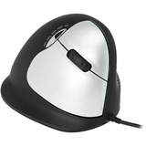 R-Go Tools R-Go HE Break Mouse Zwart/zilver, 2500dpi, Groot (Handlengte boven 185mm), Rechtshandig