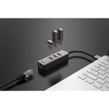 Sitecom USB-A naar Ethernet + 3x USB dockingstation Grijs