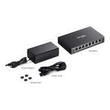 TP-Link Omada ES208GP 8-Poort Gigabit Easy Managed Switch Zwart, 8x PoE+