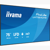 iiyama ProLite LH7564UHS-B1AG 75" 4K Ultra HD Public Display Zwart, HDMI, LAN, WiFi, Audio, USB, Android 14