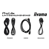 iiyama ProLite LH7564UHS-B1AG 75" 4K Ultra HD Public Display Zwart, HDMI, LAN, WiFi, Audio, USB, Android 14