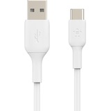 Belkin BOOST CHARGE USB-C/ USB-A kabel, 15 cm Wit, CAB001bt0MWH