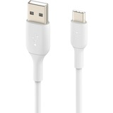 Belkin BOOST CHARGE USB-C/ USB-A kabel, 15 cm Wit, CAB001bt0MWH