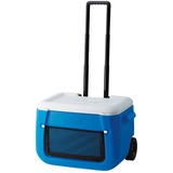 Coleman 50QT Poly-lite Wheeled Mesh koelbox blauw/wit