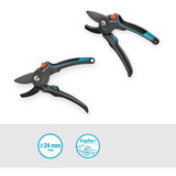 GARDENA Snoeischaar PremiumCut Pro​ voor droog hout met aambeeldsnede Grijs/turquoise, 24 mm snoeidiameter