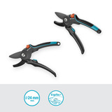 GARDENA Snoeischaar PremiumCut Pro​ voor droog hout met aambeeldsnede Grijs/turquoise, 24 mm snoeidiameter