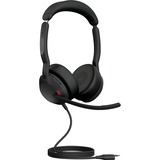 Jabra Evolve2 50, UC on-ear headset Zwart, Stereo, USB-A, gecertificeerd voor Google Meet en Zoom
