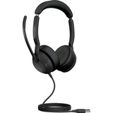Jabra Evolve2 50, UC on-ear headset Zwart, Stereo, USB-A, gecertificeerd voor Google Meet en Zoom