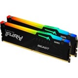 Kingston FURY 64 GB DDR5-6000 (2x 32 GB) Kit werkgeheugen Zwart, KF560C30BBEAK2-64, Beast RGB, XMP, EXPO