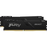 Kingston FURY Beast 64 GB DDR4-3600 (2x 32 GB) werkgeheugen Zwart, KF436C18BBK2/64, XMP 2.0