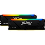 Kingston FURY Beast RGB 32 GB DDR4-3200 (2x 16 GB) werkgeheugen Zwart, KF432C16BB12AK2/32, XMP 2.0