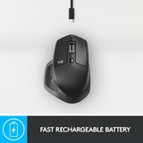 Logitech MX Master 2S Wireless Mouse - Bluetooth Edition Grafiet, 200 dpi - 4000 dpi