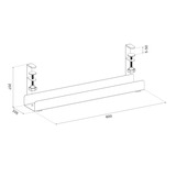 Neomounts ADS07-121BL Kabelgoot kabelkanaal Zwart