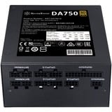 SilverStone DA750-G 750W voeding  Zwart, 4x PCIe, Kabel-Management