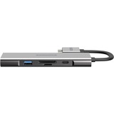 Sitecom Dual USB-C Multiport Pro adapter Grijs