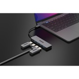 Sitecom USB-C naar 4x USB-A Hub usb-hub Grijs